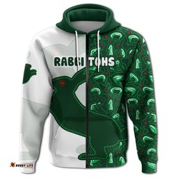 custom personalised rabbitohs zip hoodie humanized style