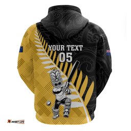 custom new zealand wellington cricket hoodie with maori pattern