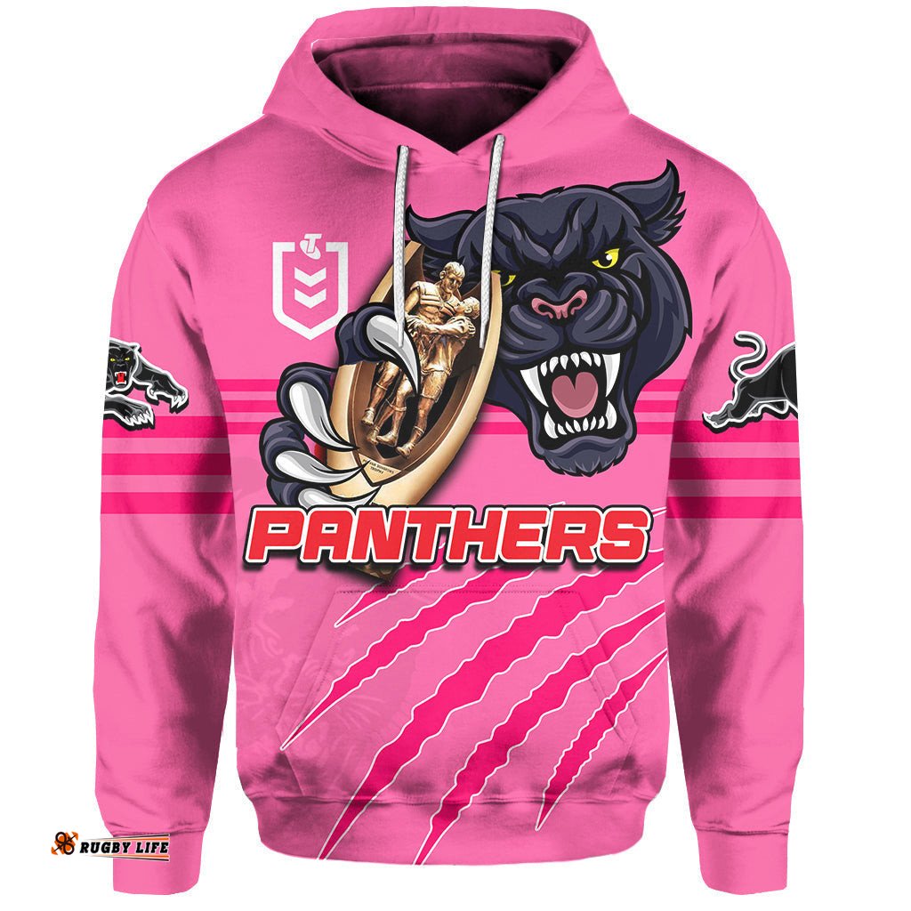 panthers rugby hoodie premiers pink vibe