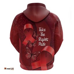 australia aids awareness month hoodie take the rights path aboriginal art