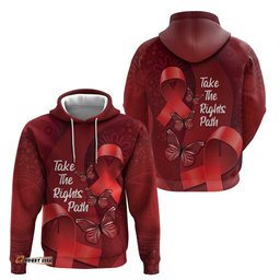 australia aids awareness month hoodie take the rights path aboriginal art