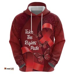 australia aids awareness month hoodie take the rights path aboriginal art