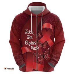 australia aids awareness month hoodie take the rights path aboriginal art