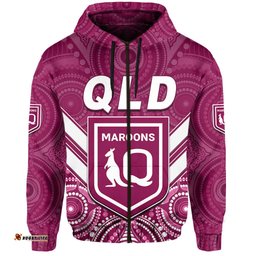 maroons rugby hoodie aboriginal queensland origin