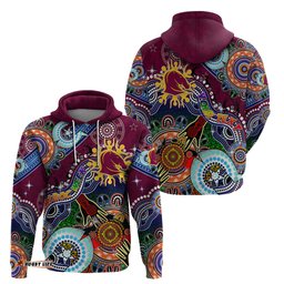 personalised broncos naidoc week 2024 hoodie australia aboriginal dot painting