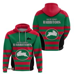 nrl rabbitohs rugby hoodie simple style