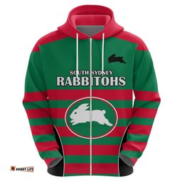 nrl rabbitohs rugby hoodie simple style