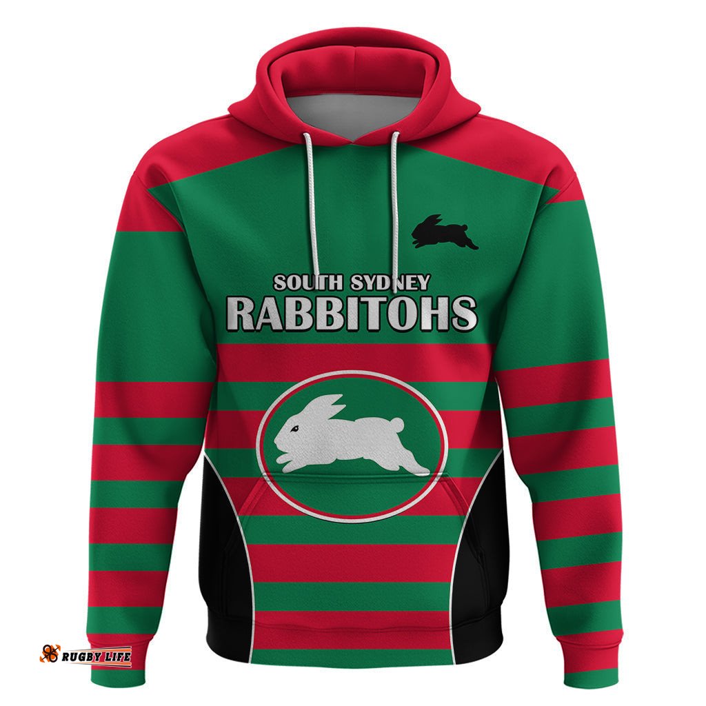 nrl rabbitohs rugby hoodie simple style