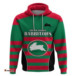 nrl rabbitohs rugby hoodie simple style