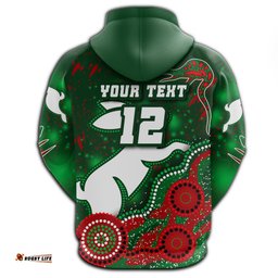 custom personalised rabbitohs zip hoodie magic style