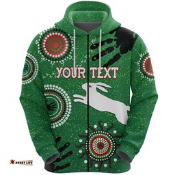 custom personalised south sydney rabbitohs indigenous zip hoodie country style 08