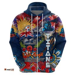 personalised australia rugby titans anzac hoodie gold coast scratch style