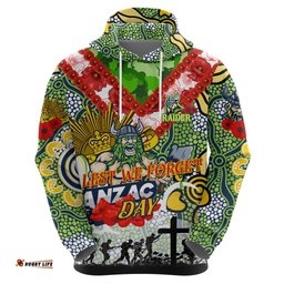 personalised raiders anzac day hoodie aboriginal rising sun