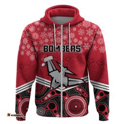 custom essendon football christmas hoodie merry xmas mix aboriginal art