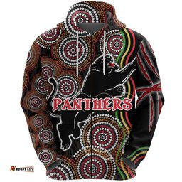panthers black zip hoodie indigenous penrith version