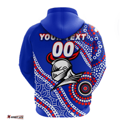 custom personalised knights rugby aboriginal art hoodie