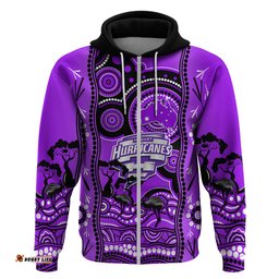 custom hobart hurricanes cricket hoodie happy australia day aboriginal art