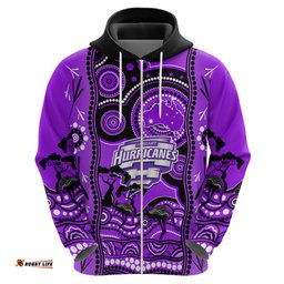 custom hobart hurricanes cricket hoodie happy australia day aboriginal art
