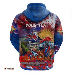 personalised australia rugby knights anzac hoodie newcastle scratch style