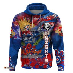 personalised australia rugby knights anzac hoodie newcastle scratch style