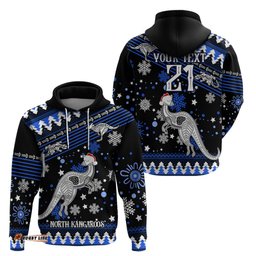 custom north kangaroos football hoodie roos christmas vibe