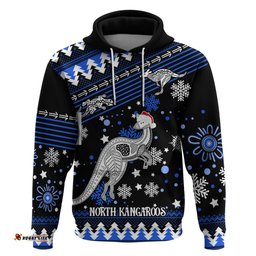 custom north kangaroos football hoodie roos christmas vibe