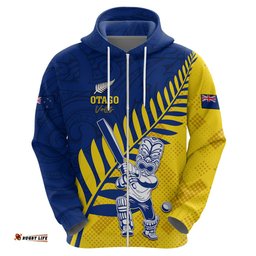 custom new zealand otago cricket hoodie with maori pattern