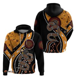 aboriginal snake pattern dot art hoodie
