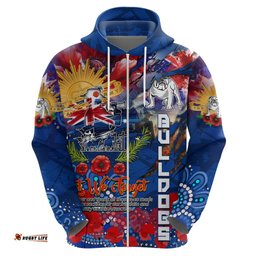personalised australia rugby bulldogs anzac hoodie canterbury bankstown scratch style