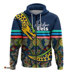 custom personalised eels rugby naidoc week zip hoodie aboriginal sport style 06