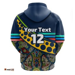 custom personalised eels rugby naidoc week zip hoodie aboriginal sport style 06
