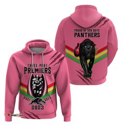 nrl panthers hoodie premiers three peat proud of our boys pink