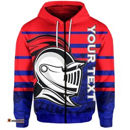 custom personalised knights zip hoodie