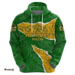 personalised matildas hoodie australia soccer fingerprint