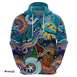 personalised sharks naidoc week 2024 hoodie australia aboriginal dot painting
