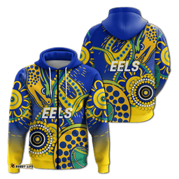 eels rugby aboriginal art hoodie