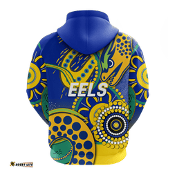 eels rugby aboriginal art hoodie