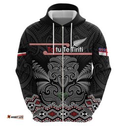 aotearoa toitu te tiriti hoodie stand together stand stronger nz tiki