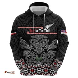 aotearoa toitu te tiriti hoodie stand together stand stronger nz tiki