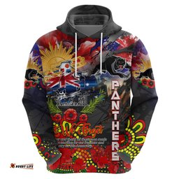 personalised australia rugby panthers anzac hoodie penrith scratch style