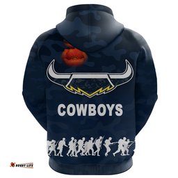 custom personalised north queensland cowboys zip hoodie anzac day camouflage vibes navy 07