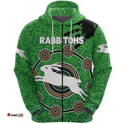 naidoc rabbitohs zip hoodie aboriginal vibes no1