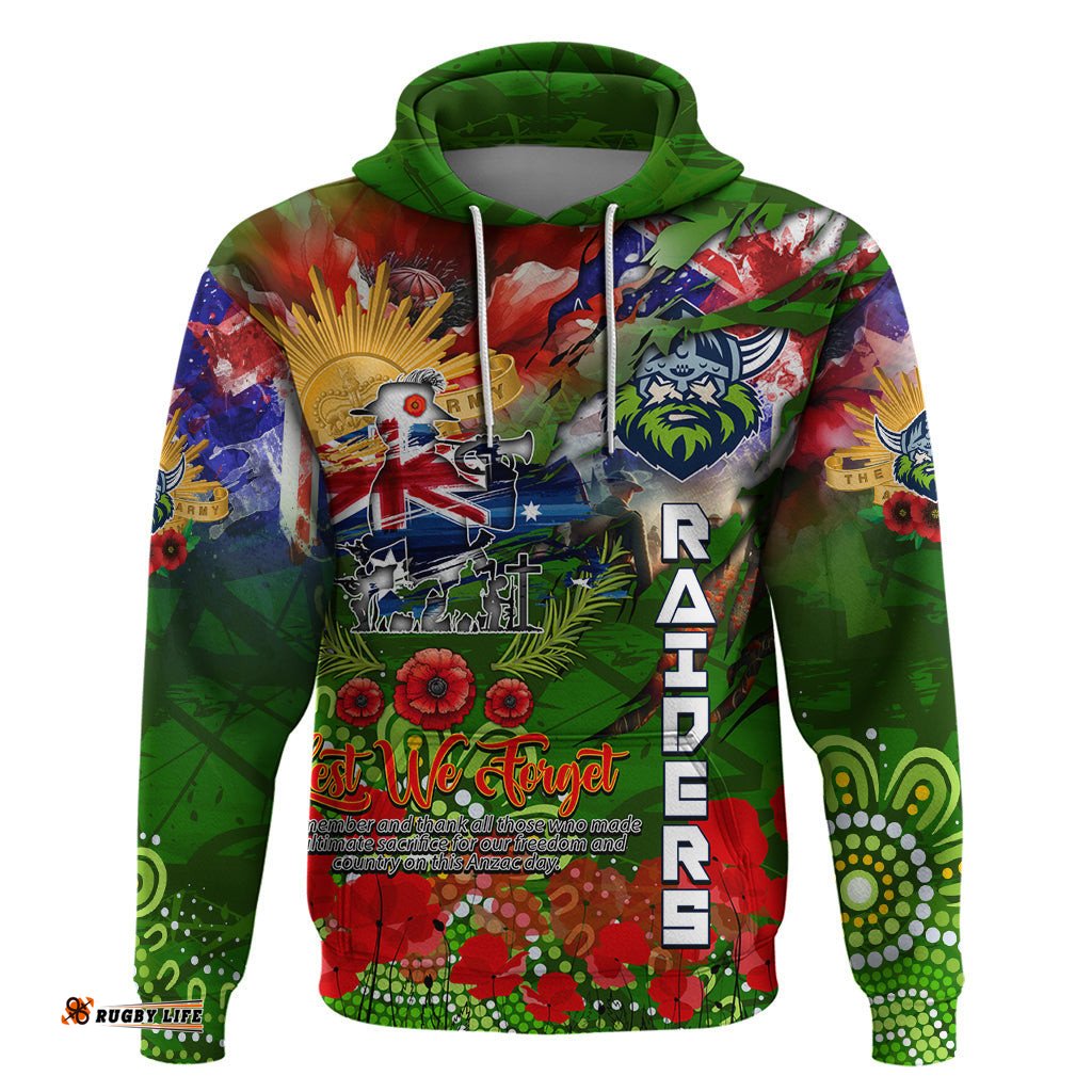 personalised australia rugby raiders anzac hoodie canberra scratch style