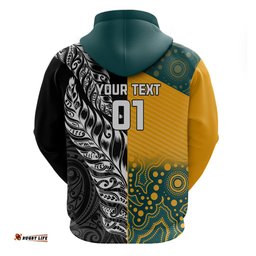 custom new zealand and australia rugby hoodie wallabies kiwi silver fern world cup