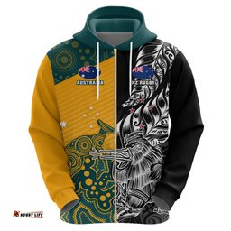custom new zealand and australia rugby hoodie wallabies kiwi silver fern world cup
