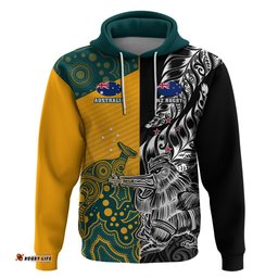 custom new zealand and australia rugby hoodie wallabies kiwi silver fern world cup