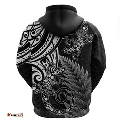 new zealand lizard hoodie silver fern aotearoa maori
