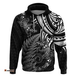 new zealand lizard hoodie silver fern aotearoa maori