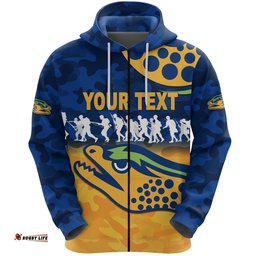 custom personalised parramatta zip hoodie eels anzac vibes