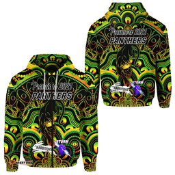 penrith panthers zip hoodie indigenous premiers the king
